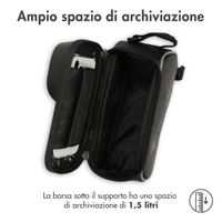 imoshion Fahrrad-Handyhalterung mit Tasche - Fahrradrahmen - Universal - Schwarz
