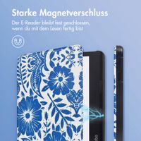 imoshion Design Slim Hard Case Sleepcover mit Stand Kobo Sage / Tolino Epos 3 - Flower Tile