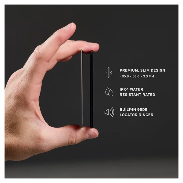 UAG Metropolis Wallet mit Tracker - Geeignet für Apple und Android - Kevlar Black