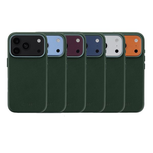 Accezz MagSafe Leather Backcover Apple iPhone 18 Pro / 17 Pro - Cedar Green