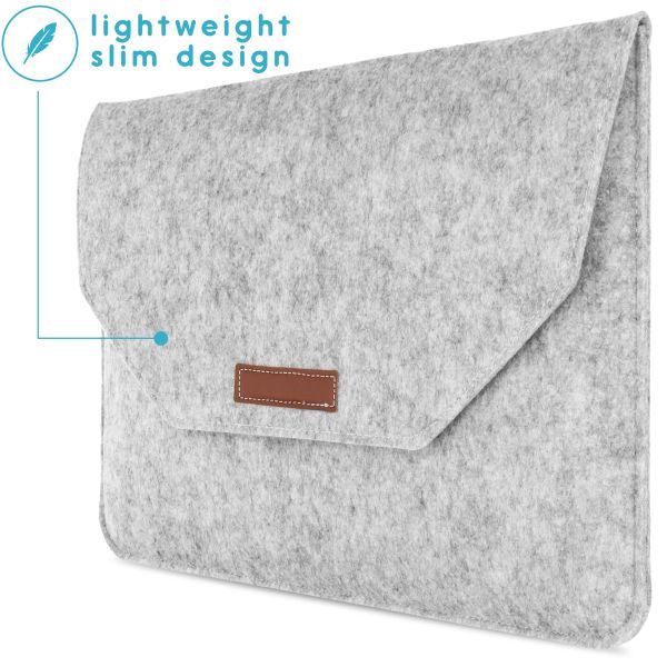 imoshion Filz-Soft Laptop Hülle 13-14 Zoll - Laptop Sleeve - Grau