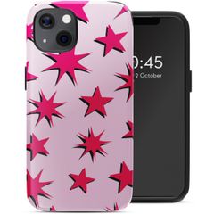 Selencia Vivid Tough Back Cover MagSafe für das iPhone 13 - Stars Rubine Red Light Pink