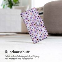 imoshion ﻿Design Klapphülle für das Google Pixel 6a - Purple Flowers