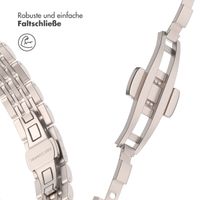 Selencia Jubilee inspiriertes schmales Edelstahlarmband für die Apple Watch Series 1 bis 9 / SE (38/40/41 mm) | Series 10 (42 mm) - Sternenlicht