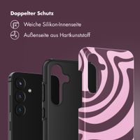 Selencia Vivid Back Cover Samsung Galaxy S25 FE - Wavy Swirl Pink Plum