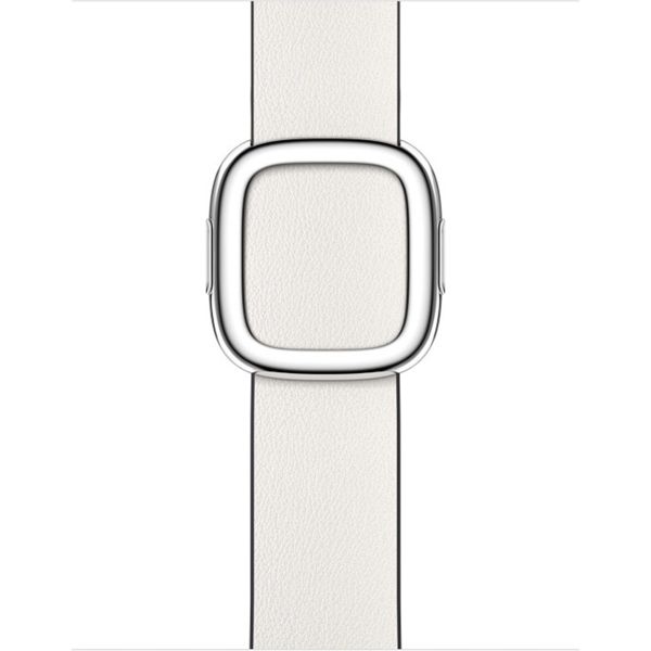 Apple Leather Band Modern Buckle für die Apple Watch Series 1-9 / SE - 38/40/41 mm / Series 10 - 42 mm - Größe S - Chalk