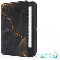 imoshion Design Slim Soft Case Sleepcover für das Kobo Clara 2E / Tolino Shine 4 - Black Marble