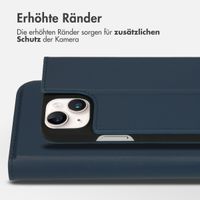 Accezz Premium Leather Slim Klapphülle für das iPhone 14 - Dunkelblau