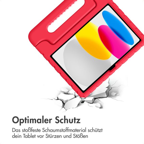 imoshion Schutzhülle mit Handgriff kindersicher Apple iPad 11 (2025) 11 Zoll A16 / iPad 10 (2022) 10.9 Zoll - Rot