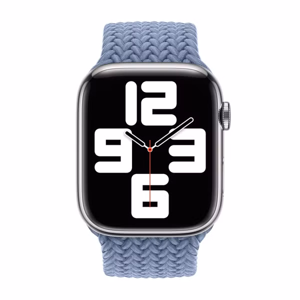 Apple Geflochtenes Solo Loop für  Apple Watch Series 1 - 9 / SE (38/40/41 mm) | Series 10 / 11 (42 mm) - Größe 6 - Slate Blue