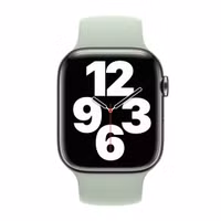 Apple Silikon Solo Loop für das  Apple Watch | 44/45/46/49 mm - Größe 4 - Mineral Green