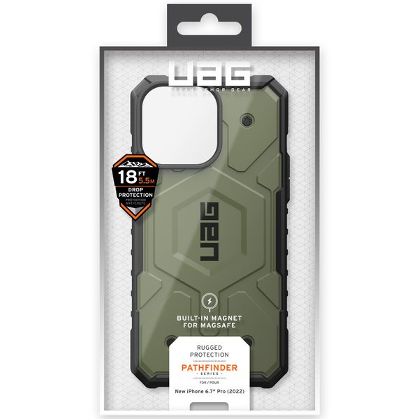 UAG Pathfinder Case MagSafe für das iPhone 14 Pro Max - Olive