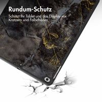 imoshion Trifold Klapphülle für das iPad 6 (2018) 9.7 Zoll / iPad 5 (2017) 9.7 Zoll / Air 2 (2014) / Air 1 (2013) - Black Marble