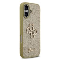Guess 4G Metal Logo Back Cover mit Glitter Apple iPhone 17 - Gold
