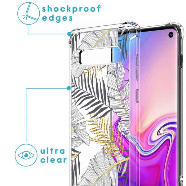 imoshion Design Hülle mit Band für das Samsung Galaxy S10 Plus - Glamour Botanic