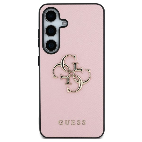 Guess 4G Metal Logo Saffiano Backcover Samsung Galaxy S25 - Rosa