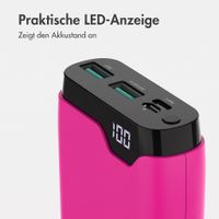 imoshion Powerbank 20.000 mAh - 22,5W Schnellladegerät - USB-C / USB-A - Hot Pink