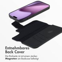 Accezz 2-in-1 Klapphülle aus Leder mit MagSafe Apple iPhone 17 - Onyx Black