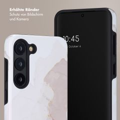 Selencia Vivid Back Cover Samsung Galaxy S23 - Marble Light Brown