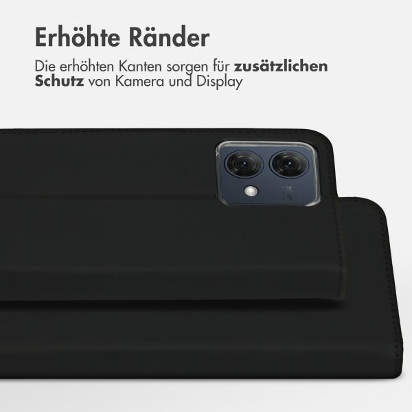 Accezz Wallet TPU Klapphülle Motorola Moto G84 - Schwarz