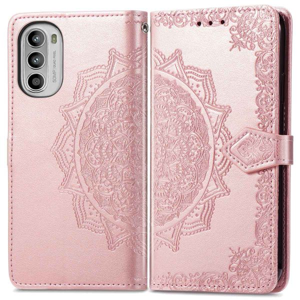 imoshion Mandala Klapphülle für das Motorola Moto G52 / G82 - Rose Gold