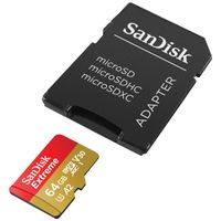 SanDisk microSD Extreme - 64GB - Inklusive RescuePro Deluxe - UHS-I/U3/Full HD/4K UHD