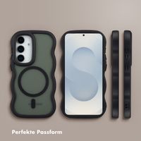 Selencia Wavy Backcover mit MagSafe Samsung Galaxy S24 / S25 - Schwarz