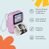 imoshion Kids Camera mit Fotodrucker - Kinderkamera - Fotos/Videos/Spiele - Lila