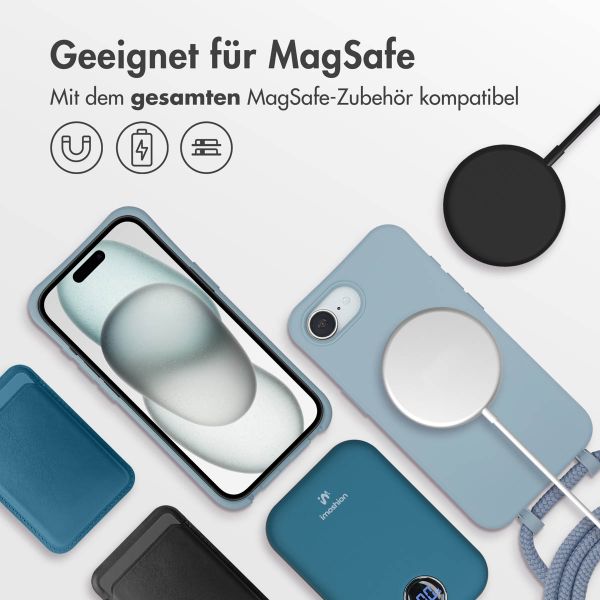 imoshion Color Backcover mit abnehmbarem Handykette und MagSafe Apple iPhone 16e - Ash Blue