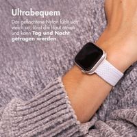 imoshion Gewebtes Nylonarmband für die Apple Watch Series 1 bis 9 / SE (38/40/41 mm) | Series 10 (42 mm) - Weiß