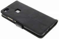 Luxus Schlangen TPU Klapphülle Silber Huawei P10 Lite - Schwarz