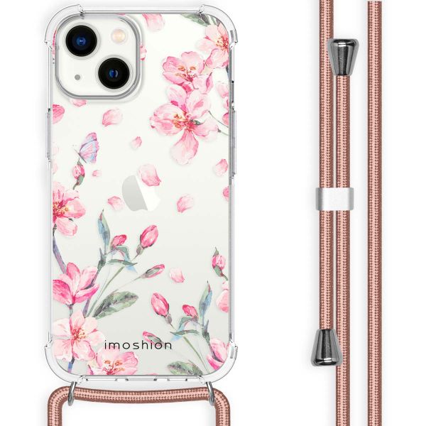 imoshion Design Hülle mit Band für das iPhone 14 - Blossom Watercolor