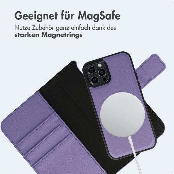 imoshion Herausnehmbare 2-in-1 Luxus-Bookcase Apple iPhone 12 (Pro) - Violett