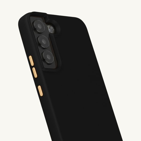 Selencia Rivièra Backcover mit MagSafe mit abnehmbaren Haken Samsung Galaxy S22 - Velvet Black