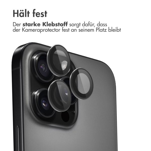 imoshion 2er-Pack Objektivschutz für Kamera für das iPhone 16 Pro / 16 Pro Max - Schwarz / Titanium