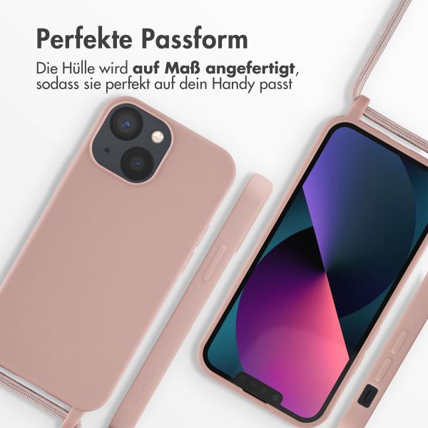 imoshion SilikonHülle mit Band Apple iPhone 13 Mini - Sand Pink