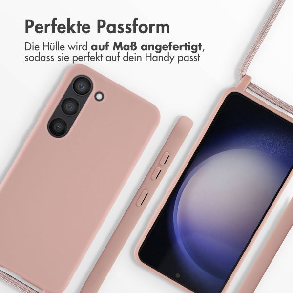imoshion SilikonHülle mit Band Samsung Galaxy S23 - Sand Pink