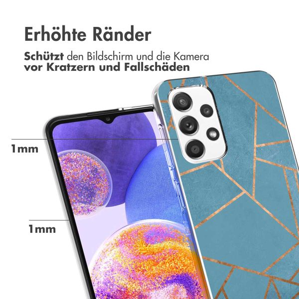 imoshion Design Hülle für das Samsung Galaxy A23 (5G) - Blue Graphic