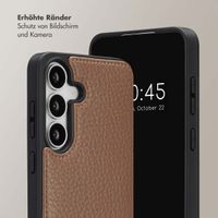 Selencia Nova HandyHülle mit Kordel und Kartenhalter Samsung Galaxy S25 FE - Mocha Brown