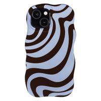 Selencia Vivid Wavy Backcover mit MagSafe Apple iPhone 15 - Dream Swirl Chocolate