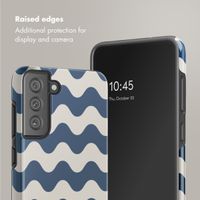 Selencia Vivid Back Cover Samsung Galaxy S21 FE - Wave Vibes Classic Blue