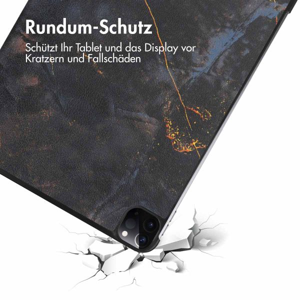imoshion Design Trifold Klaphülle Apple iPad Pro 11 (2022/2021) - Black Marble