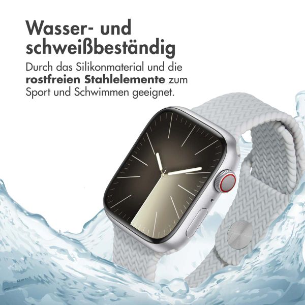 imoshion Geflochtenes Silikonarmband für das  Apple Watch Series 1 t/m 11 / SE / Ultra (44/45/46/49 mm) - Grau