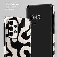 Selencia Vivid Tough Back Cover für das Samsung Galaxy A33 - Art Wave Black