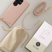 Selencia Nova HandyHülle mit Kordel und Kartenhalter Samsung Galaxy S26 Ultra - Dusty Rose