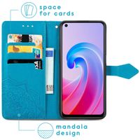 imoshion Mandala Klapphülle für das Oppo A96 - Türkis