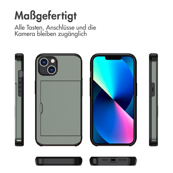 imoshion Backcover mit Kartenfach Apple iPhone 13 - Dunkelgrün