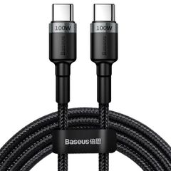 Baseus Cafule Series USB-C-zu-USB-C-Schnellladekabel – 100 Watt – 2 Meter – Schwarz