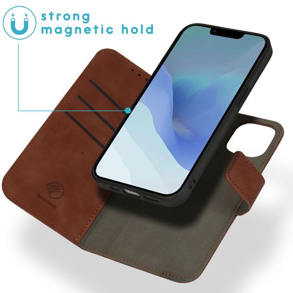 imoshion Entfernbare 2-1 Luxus Klapphülle Apple iPhone 14 - Braun