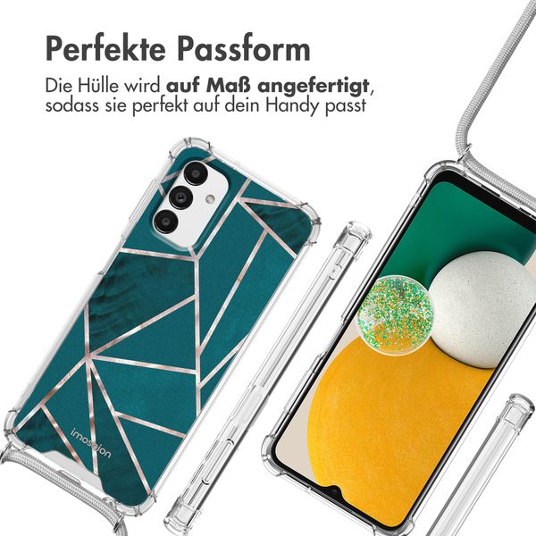 imoshion Design Hülle mit Band Samsung Galaxy A13 (5G) - Petrol Green Graphic